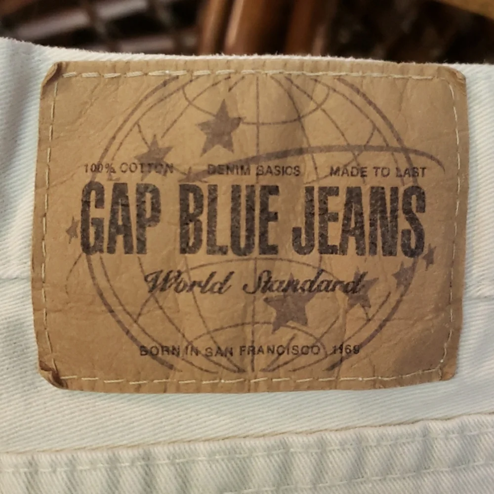 GAP BLUE JEANS High-Waisted VTG Boyfriend / Button-Fly Jeans Size 16 EVC - Picture 4 of 13